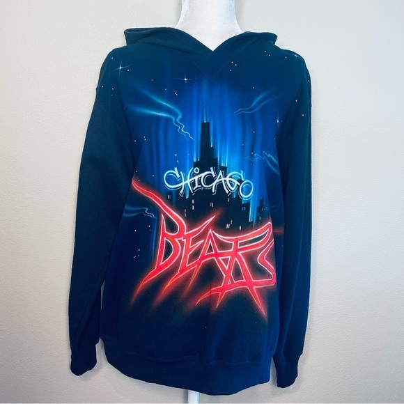 Chicago Bears Graffiti Hooded Pullover Sweatshirt - Picture 1 of 16